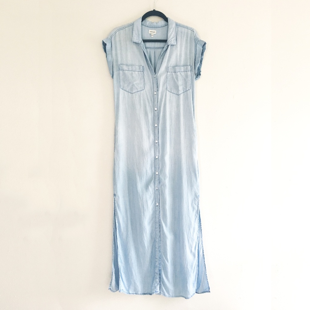 Denim Maxi Duster Dress